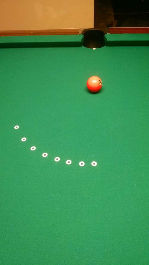 Training Cue Ball Billiards Cue Ball Practice Training Artifact Used in American Billiards Eight Balls Training Cue Ball Fit for Improve Billiard Practice Skills Red Circle Cue Ball 