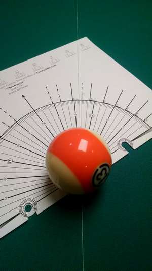 Throtractor Training Tool Showing Ball Weighing Down Thread Aligned with Chosen Shot Angle